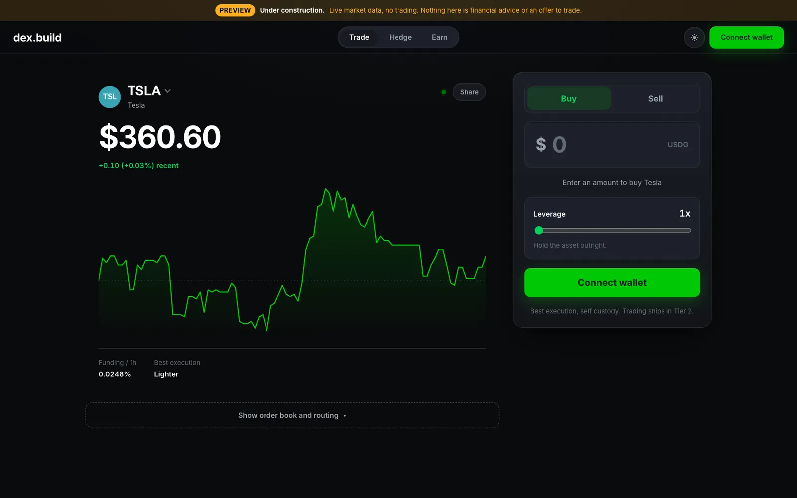 tr8.wtf - Robinhood on the surface. DeFi underneath.